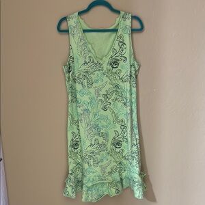 Fresh Produce Green Ruffled Sundress NWOT